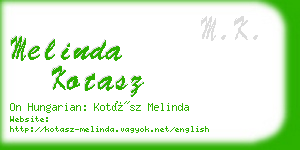 melinda kotasz business card